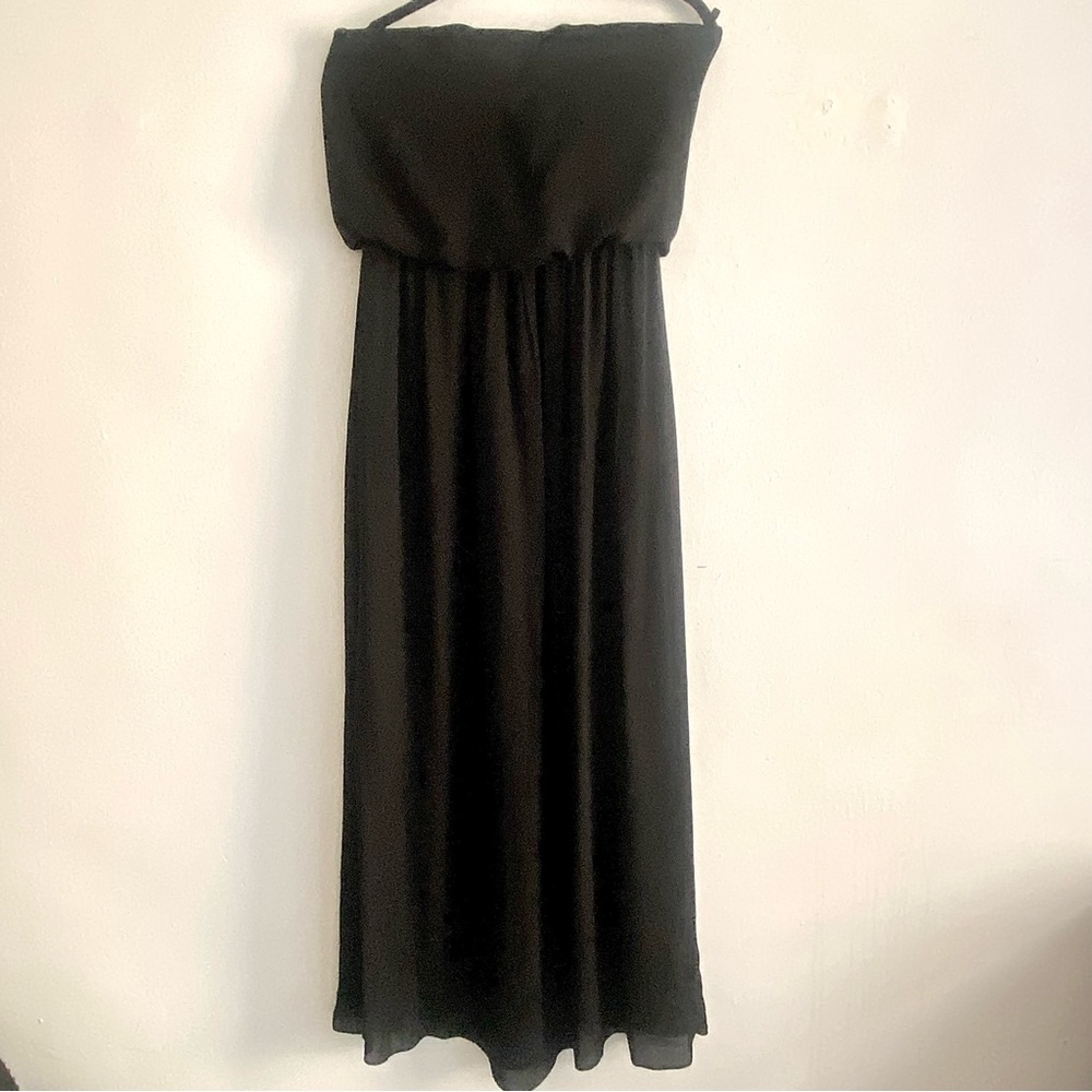 Elegant Jennifer Hope Black Strapless Dress